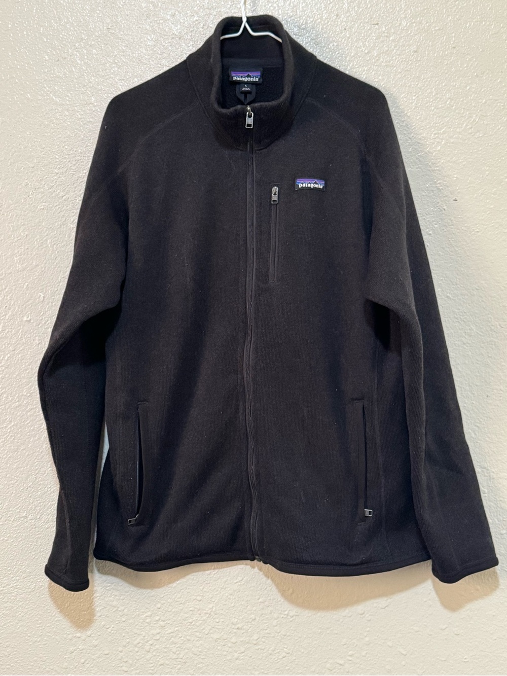 Patagonia Men’s Sz. Large Better Sweater Black Fleece Full Zip Jacket Everday